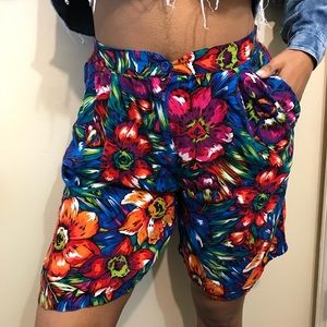 Colorful flower Print Shorts